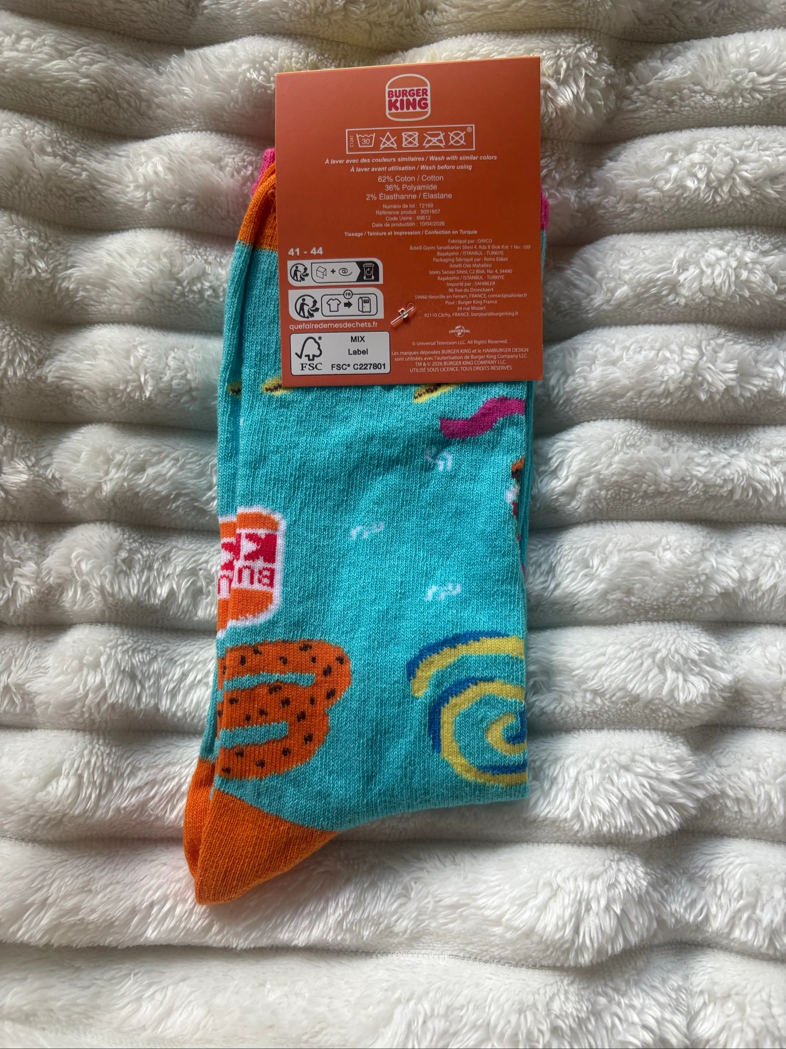 Set van 3 paar grappige Burger King en Quick sokken – photo 5